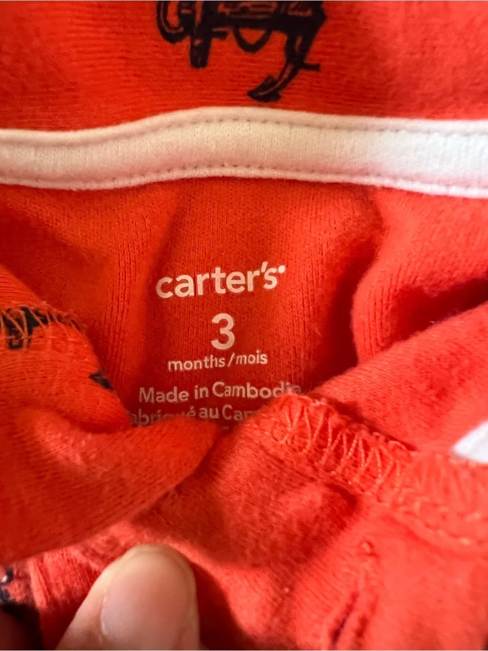 Carter's Coral Polo Bodysuit with Navy Anchors Nautical Beach Vacation 3M